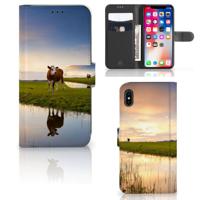 Apple iPhone Xs Max | Telefoonhoesje | Met pasjeshouder | Koe