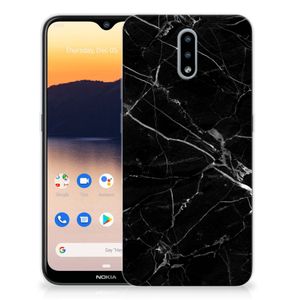 Nokia 2.3 TPU Siliconen Hoesje Marmer Zwart - Origineel Cadeau Vader