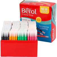 Berol colourfine, lijndikte 0,3-0,7 mm, diverse kleuren, 288 stuk/ 1 doos