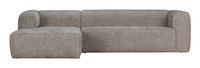 WOOOD Loungebank 'Bean' Links, Melange, kleur Travertin