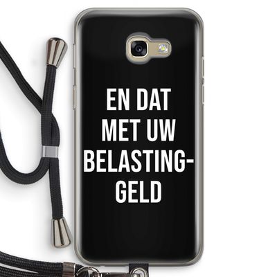 Belastinggeld - Zwart: Samsung Galaxy A5 (2017) Transparant Hoesje met koord