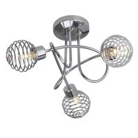 Plafondlamp Charlie 3 Lamps chrome / Brilliant