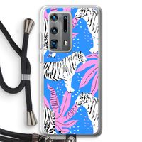 Tijger: Huawei P40 Pro Plus Transparant Hoesje met koord