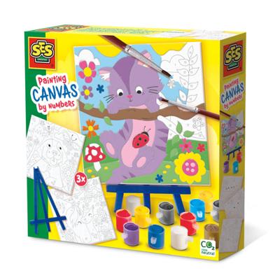Tekenset SES Creative Paint by number on canvas