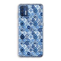 Blauw motief: Motorola Moto G9 Plus Transparant Hoesje