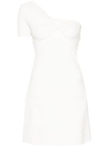 Courrèges robe courte à une épaule - Blanc