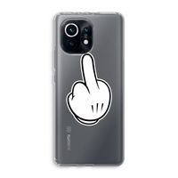 Middle finger white: Xiaomi Mi 11 Transparant Hoesje