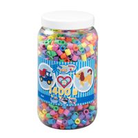 Hama strijkkralen maxi in pot - pastelmix (050), 1400st.