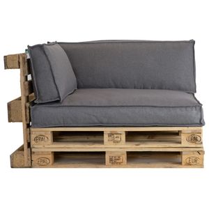 2L Home & Garden Palletkussenset Metro Lounge Grijs - 3 delige set