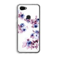 Waterverf bloemen: Google Pixel 3a Transparant Hoesje Waterverf bloemen: Google Pixel 3a Transparant Hoesje
