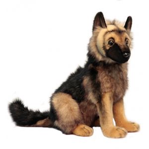 Pluche Duitse Herder pup knuffels 41 cm   -