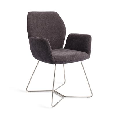 Jesper Home Eetkamerstoel 'Misaki' Beehive Steel, kleur Almost Black