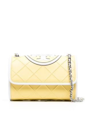 Tory Burch sac à bandoulière matelassé à design embossé - Jaune