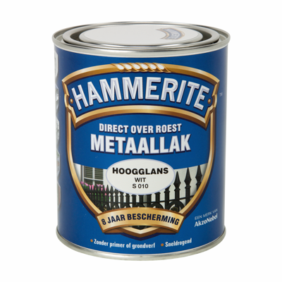 Hammerite Metaallak Hoogglans | Wit | S010 | 750ml - 5094137