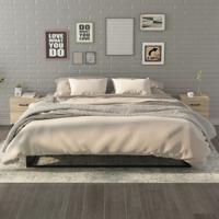 Nachtkastjes 2 st 40x35x47,5 cm sonoma eikenkleurig