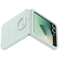 Samsung Silicone Case with Ring für Galaxy Flip6 Backcover Samsung Galaxy Z Flip6 5G Mint Met borgring
