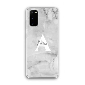 Ivory Marble: Samsung Galaxy S20 Transparant Hoesje