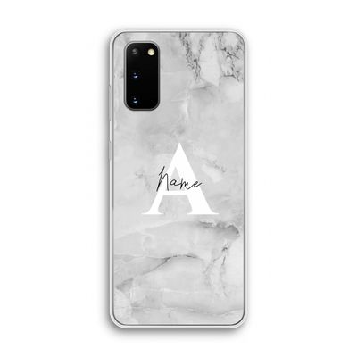 Ivory Marble: Samsung Galaxy S20 Transparant Hoesje
