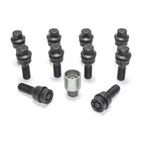 H&R Wielboutenset bolkonisch R14 M14x1.50 - Lengte 38mm - Zwart - 10 stuks (bv. Audi Q3, Q5) - incl. HRB1453807ASET - thumbnail