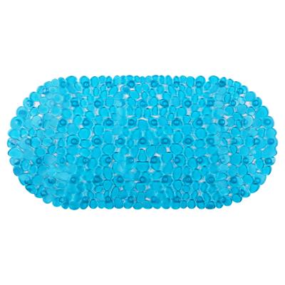 Differnz Lapis inlegmat bad - 100% PVC - anti-slip laag - 70 x 35 cm - blauw transparant