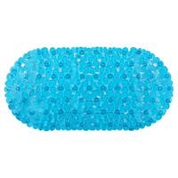 Differnz Lapis inlegmat bad - 100% PVC - anti-slip laag - 70 x 35 cm - blauw transparant