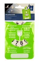 Parkeerschijf kangaro e-car met blauw-groen zijde | 25 stuks