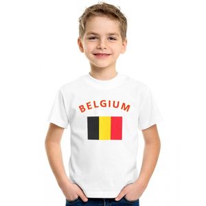 Wit kinder t-shirt Belgie XL (158-164)  -
