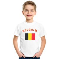 Wit kinder t-shirt Belgie XL (158-164)  -