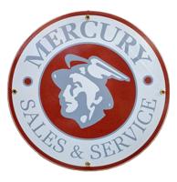 Mercury Sales Service Emaille Bord - Ø30cm