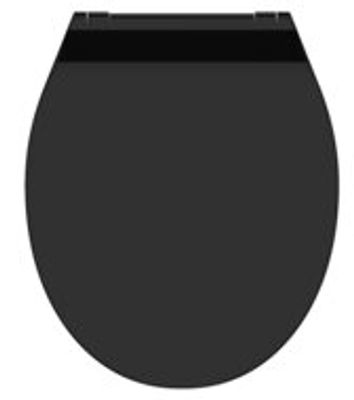 Duroplast WC-bril SLIM BLACK met soft-close en quick-release, zwart