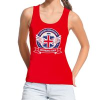 Rood United Kingdom drinking team tanktop/mouwloos shirt dames