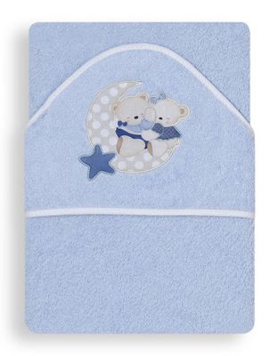 Interbaby badcape Beertjes junior 100 cm katoen