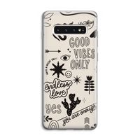 Good vibes: Samsung Galaxy S10 4G Transparant Hoesje