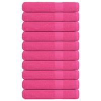 VidaXL Saunahanddoeken 10 st 80x200 cm 360 g/m² 100% katoen roze VidaXL Saunahanddoeken 10 st 80x200 cm 360 g/m² 100% katoen roze