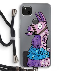 Lama: Pixel 4a Transparant Hoesje met koord