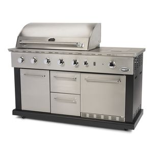 Boretti Luciano 24500 W Grill Kookunit Zwart, Roestvrijstaal