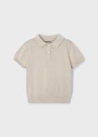 Mayoral Zomer polo shirt S/S jongens - bone wit