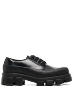 Prada derbies à fini brossé - Noir