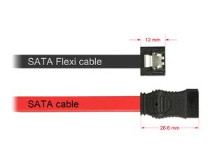 Delock 83838 SATA 6 Gb/s kabel 10cm zwart FLEXI