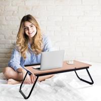 Werktafel Laptoptafel Notebooktafel Bedtafel Bedblad Tafel Opvouwbaar Lapdecks Zwart+Natuurlijk Werktafel Laptoptafel Notebooktafel Bedtafel Bedblad Tafel Opvouwbaar Lapdecks Zwart+Natuurlijk