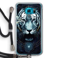Darkness Tiger: Samsung Galaxy S6 Transparant Hoesje met koord