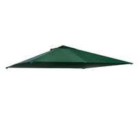 Outsunny partytentdak, vervangend dak voor partytent, partytentafdekking, polyester bescherming tegen de zon, groen 3 x 3 m - thumbnail