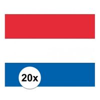 20x Stickertjes van vlag van Nederland   -