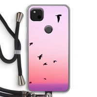 Fly away: Pixel 4a Transparant Hoesje met koord