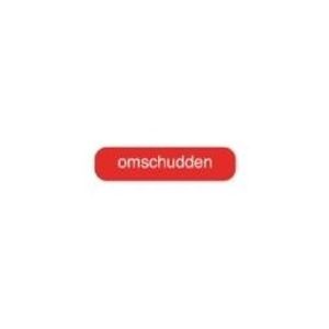 Strooketiket omschudden rood 30 x 7mm