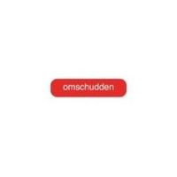 Strooketiket omschudden rood 30 x 7mm