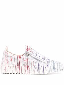 Giuseppe Zanotti baskets Frankie à effet tâches de peinture - Blanc
