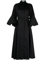 Palmer//Harding robe-chemise Hope à coupe mi-longue - Noir