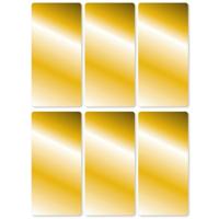 Etiketten - 3x vel met 6 stuks - goud - 2,5 x 5,5 cm - stickers