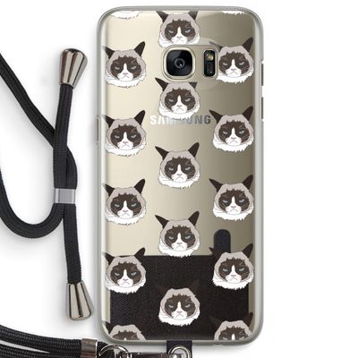 It's a Purrr Case: Samsung Galaxy S7 Edge Transparant Hoesje met koord